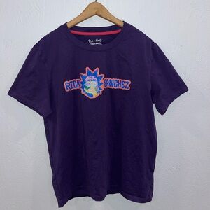 Rick and Morty, adult swim purple t-shirt, size large 100%cotton